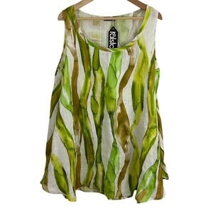 Ralston Ezra Linen Sleeveless Tunic Top Dress Size Large‎ NEW Lagenlook